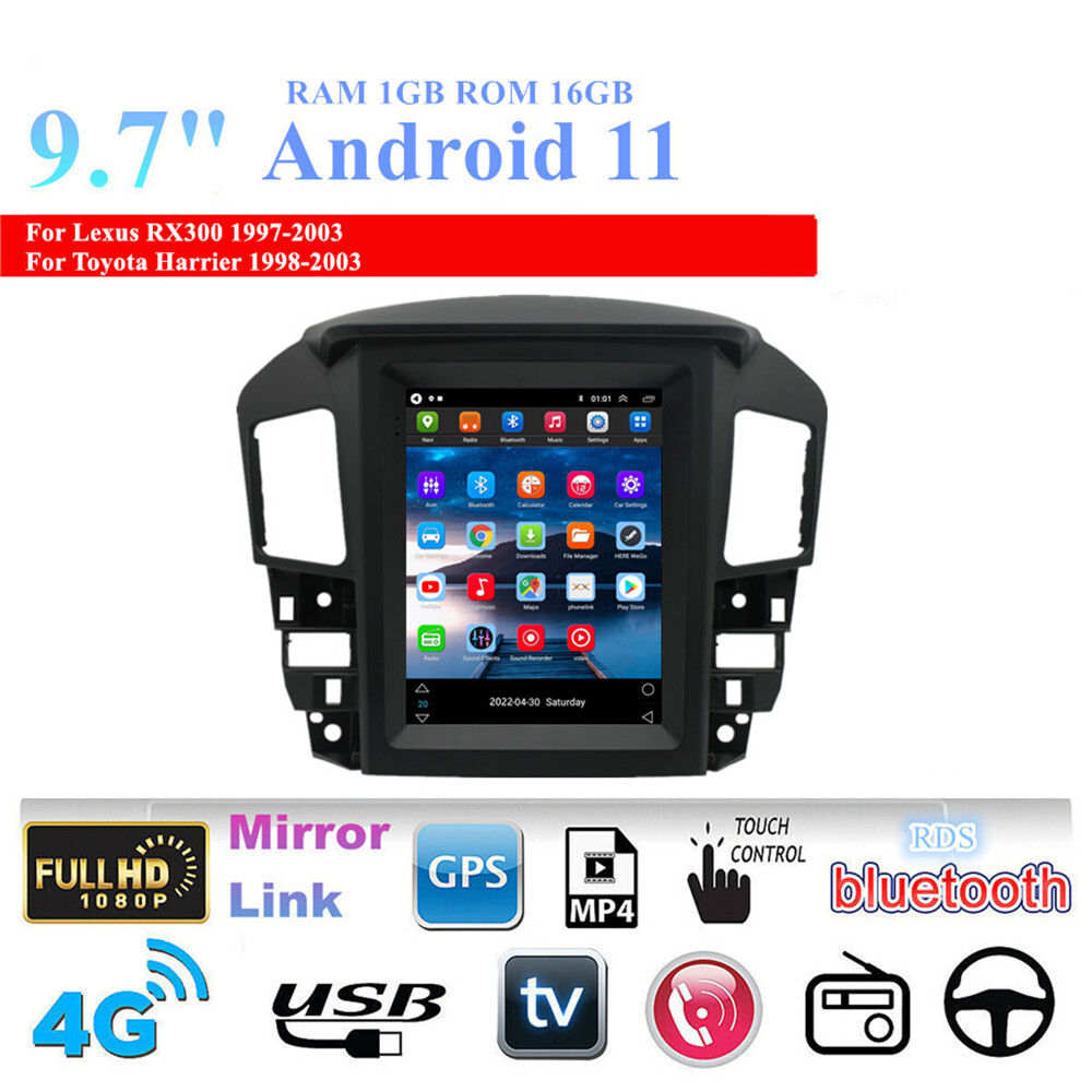 9.7'' Vertical Android 11 Car Stereo Radio GPS 1G+16G For Toyota