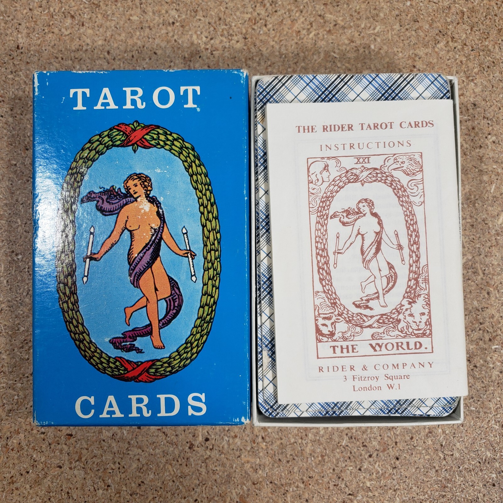 Rare Old Blue Box Rider Waite Smith Tarot Cards | eBay