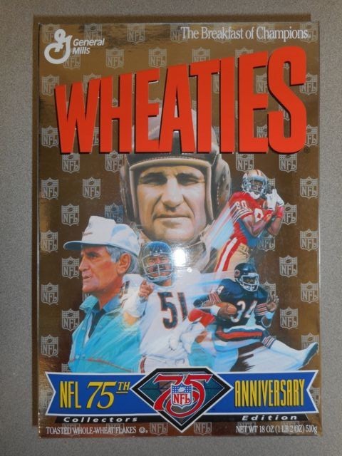 *COLLECTORS ITEM* GENERAL MILLS WHEATIES 1993 NFL 75th ANNIVERSARY CEREAL BOX
