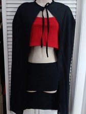 Costume Black Cape Youth Size M/L Or Womens S