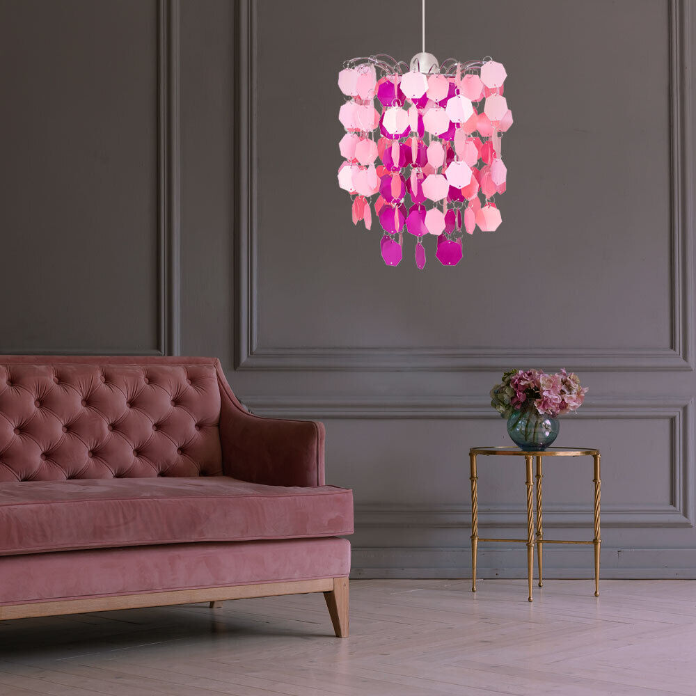 LED Kinder Hänge Leuchte Spiel Mädchen Zimmer Beleuchtung rosa-pink Decken Lampe