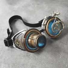 Funky Steampunk Goggles Colored Punk Ocular Gothic Men Punk Glasses Cosplay Gift