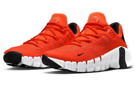 Nike Free Metcon 4 Orange White Training Shoes CT3886-890 Men's Sz