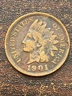 1901 P INDIAN HEAD CENT WITH WEEK LIBERTY AND BUBBLES ON BACK . PLUS A SURPRISE
