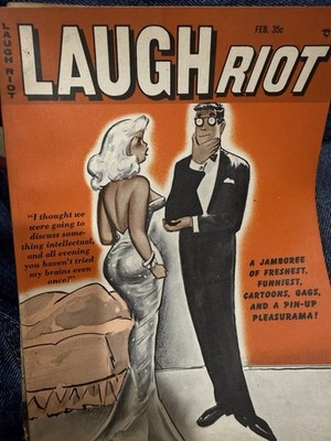 1960s Laugh Riot Cartoon Gag Pin-Up Magazine   February 1962 Issue Bagged