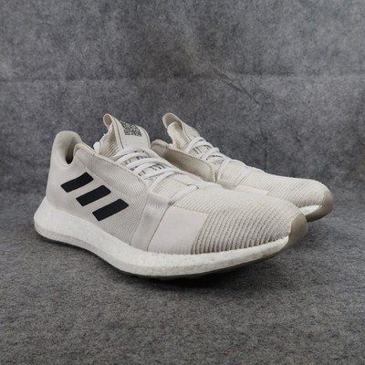 Adidas Shoes Mens 13 Athletic Trainer Senseboost Go Running Sneakers White Black