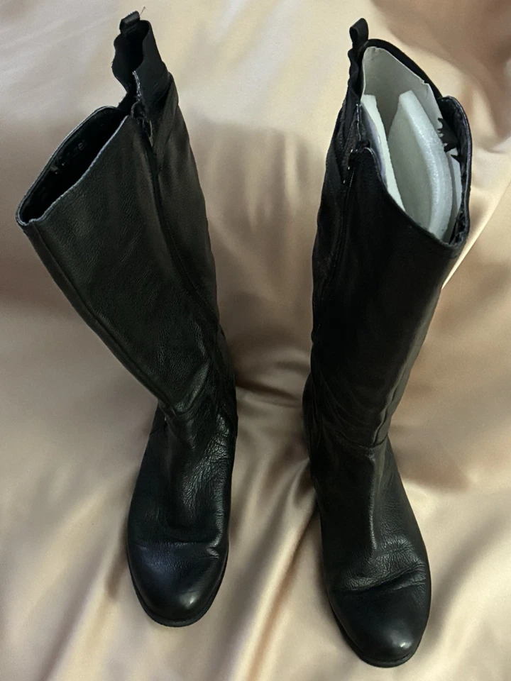 Naturalizer Women's Approve Black Leather Knee-High Boots Size 9 Wide Calf - Image 2 of 4