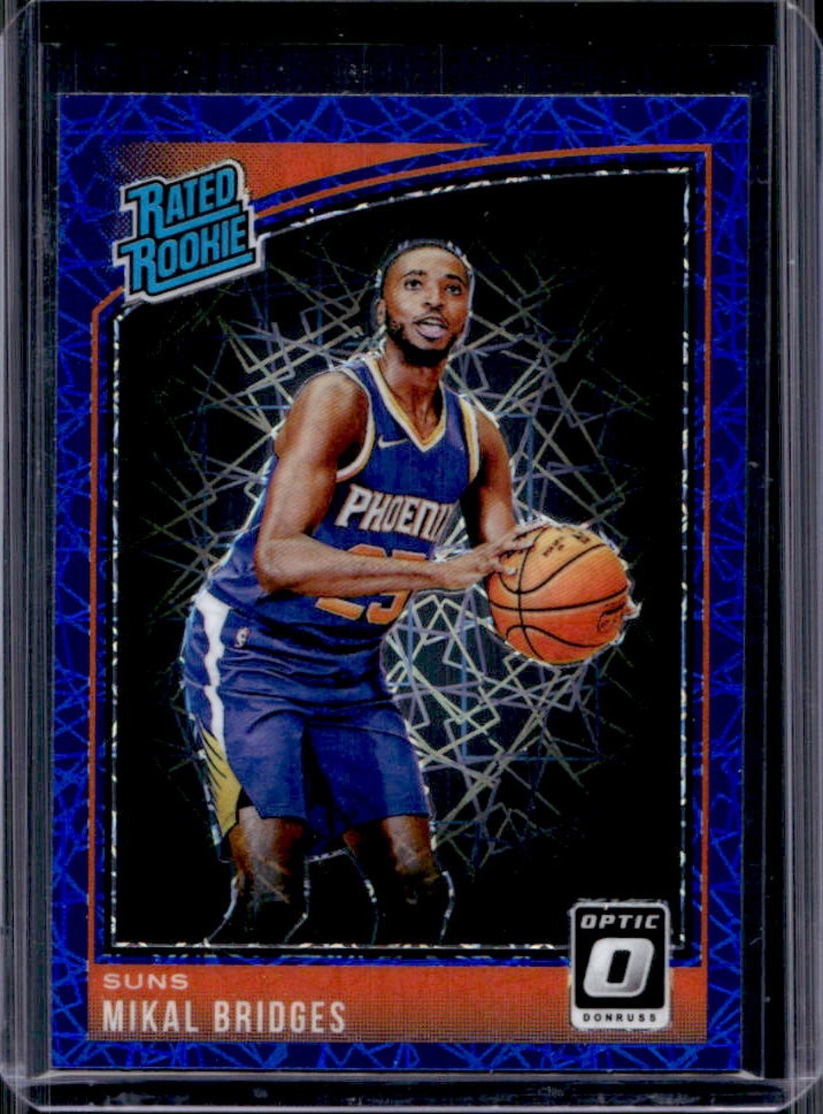 2018-19 Panini Donruss Optic Mikal Bridges Blue Velocity Rookie RC #200 Suns