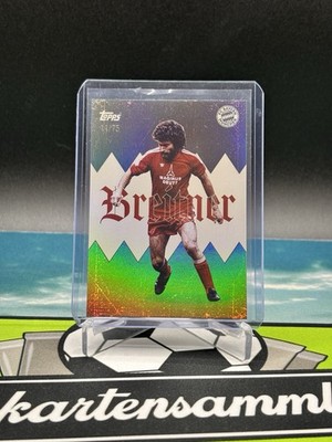 2025 TOPPS FC Bayern München Team Set Soccer AQUA Static /75 Card Breitner