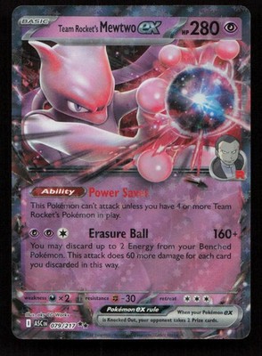 Team Rocket's Mewtwo ex - Double Rare ME: Ascended Heroes 079/217 NM (1N)