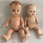 2 x Vintage Hard Plastic Dolls BND & ROSEBUD with Crying Mechanisms