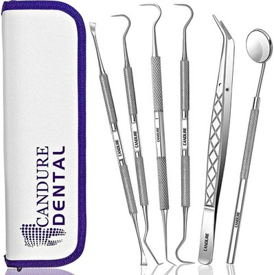 Candure 6er Pack Dental Werkzeuge Set Profi Zahnreinigungsset Mundhygiene