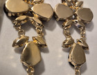 NEW Long 3 inch  Black & Clear Rhinestone Statement Earrings pierced — photo 7