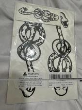 9 Piece temporary tattoo Skull Snake Death Dark tramp stamp day fake tatoos