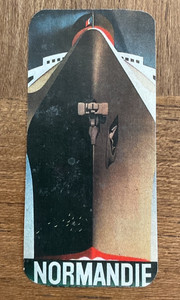Vintage Normandie Ship Luggage Label