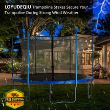 LOYUDEQIU Trampoline Stakes Heavy Duty Galvanized Steel Wind Anchors