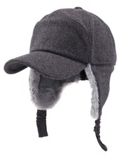 Winter Cap with Visor Winter Earmuffs Cap Outdoor Men Wool Men Visors Hats Sp...