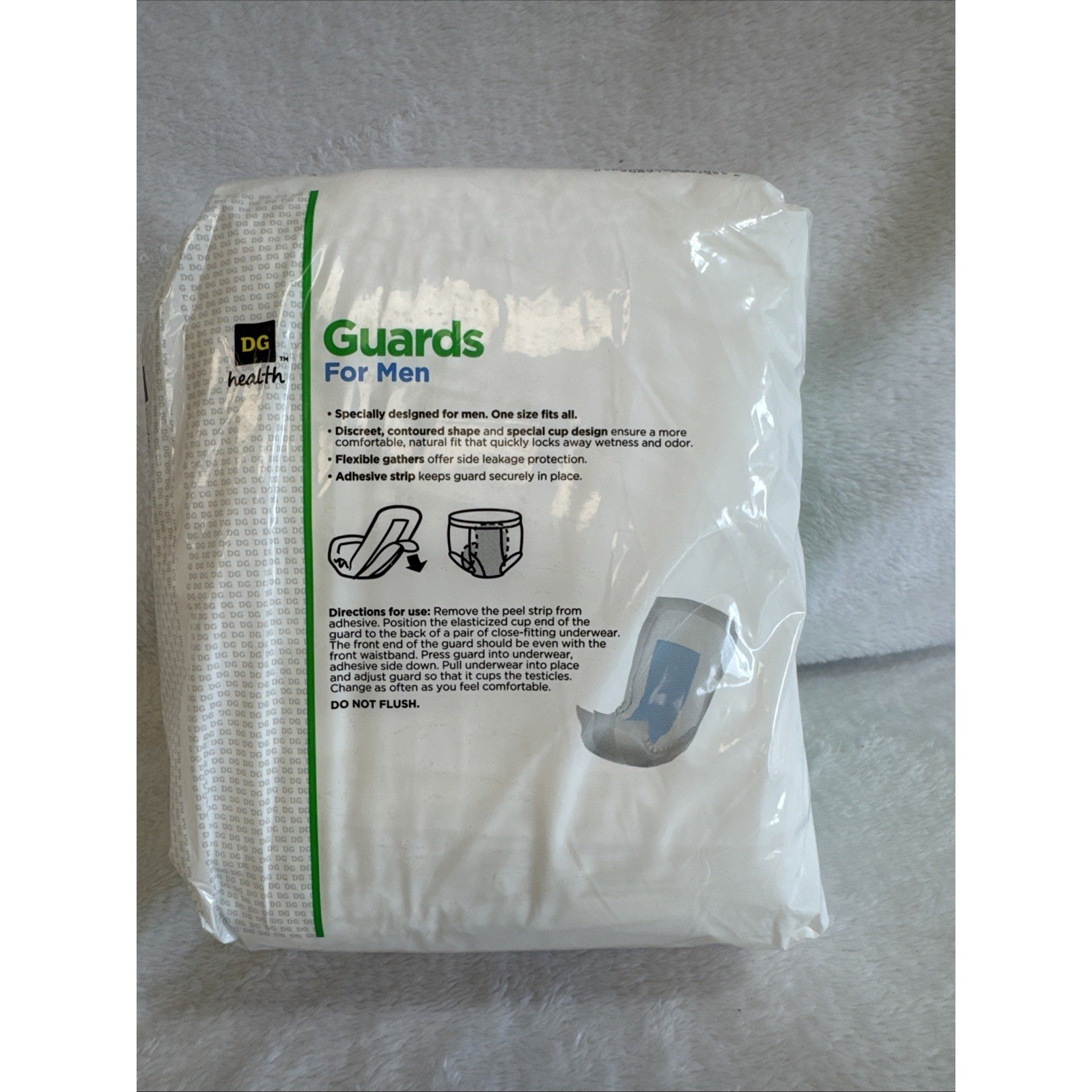 DG Health Guards For Men 14 Count Incontinence Guards Discreet Absorbency
