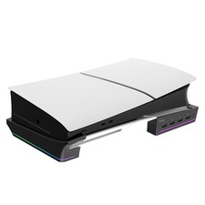 RGB Light Horizontal Charging Stand for Playstation PS5 Slim Console Accessories