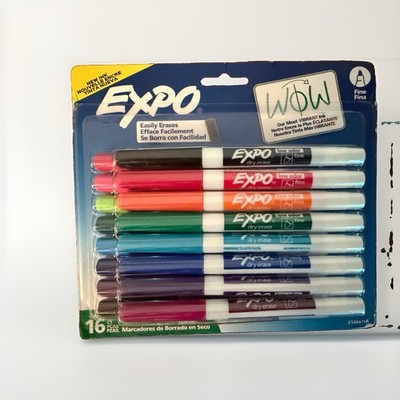 EXPO Dry Erase Markers, Whiteboard Markers with Low Odor Ink, Fine Tip, Assorted