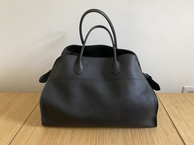 The Row Soft Margaux 17 extra large bag in Grained Leather