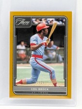 LOU BROCK 2022 Panini Three and Two Gold SSP #21/25