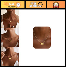 Valentine's Day Gifts for Kids Teens - 14K Gold Plated Heart Initial Necklace,