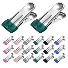 36 Pack Heavy Duty Clothes Pins 2.17-Inch Stainless Steel Chip Clips Multipur...