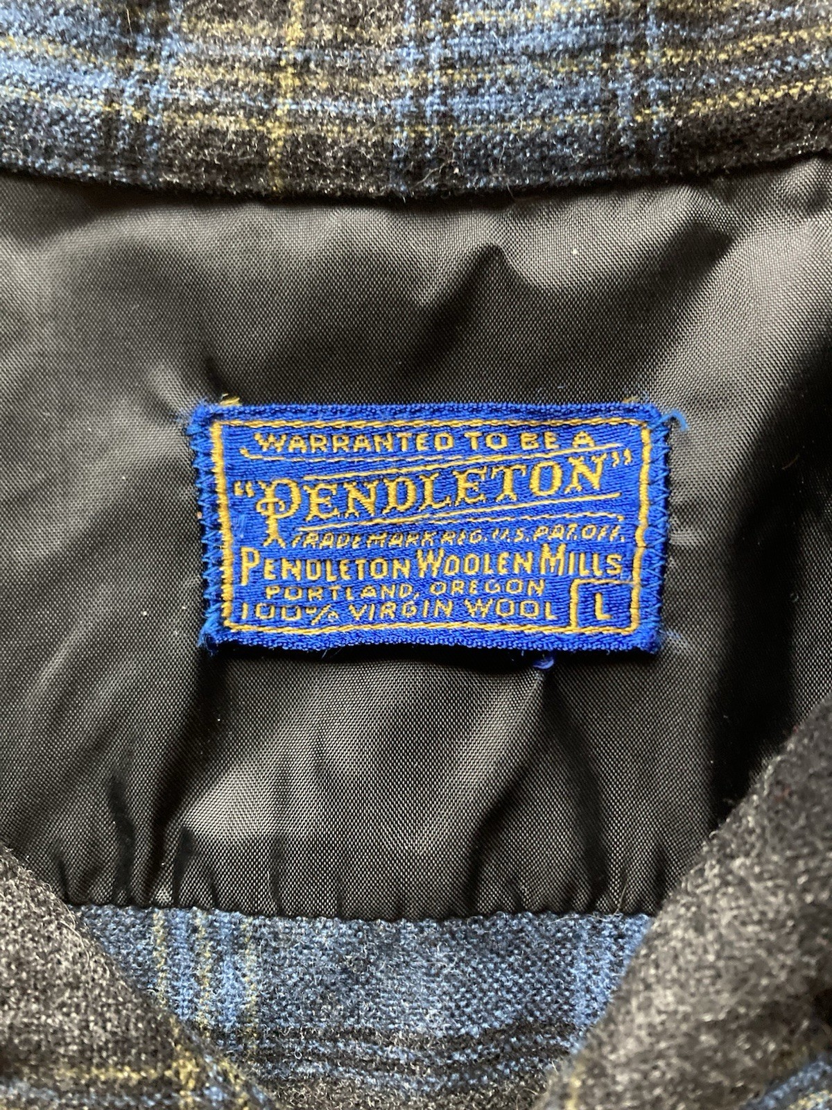 Pendleton 100% Virgin Wool Blue Gray Button Down … - image 2