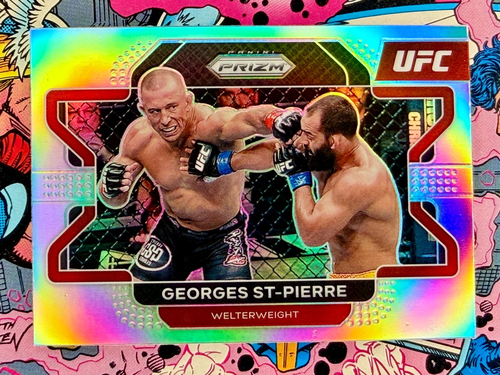 Georges St-Pierre Silver Prizm - 2022 Panini Prizm UFC #61