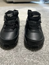 NIKE Air Max 90 EasyOn Toddler, Triple Black, Size 5C NEW