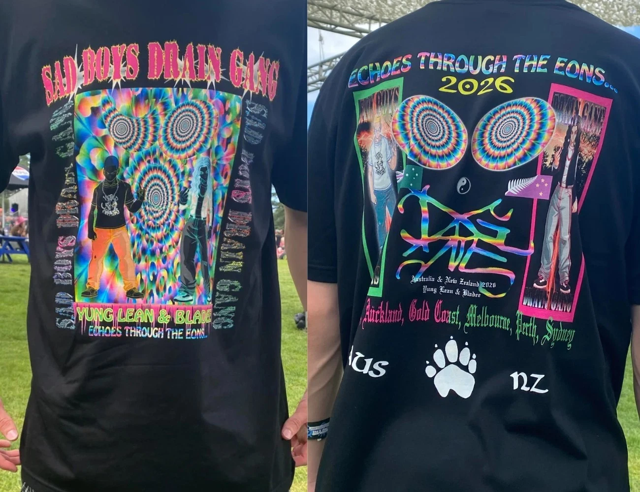 Sadboys Drain Gang Yung Lean Bladee Double Sided T-Shirt Laneway Merch 2026