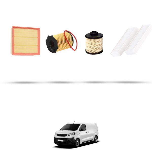 Hoffcar Set Service - 4 Filter FüR Peugeot Expert III (K0) 1.6 Bluehdi 70Kw Ab-image