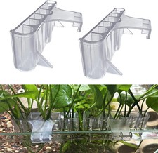 2 Pack Hanging Aquarium Plant Holder 7-Hole Fish Tank Plant Pot for Pothos A