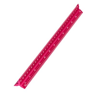 Precise Triangular Drafting Scale 320mm Aluminum Alloy Engraved Ruler