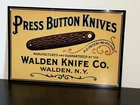 Press Button  Knives  Vintage Style Metal Sign Advertising