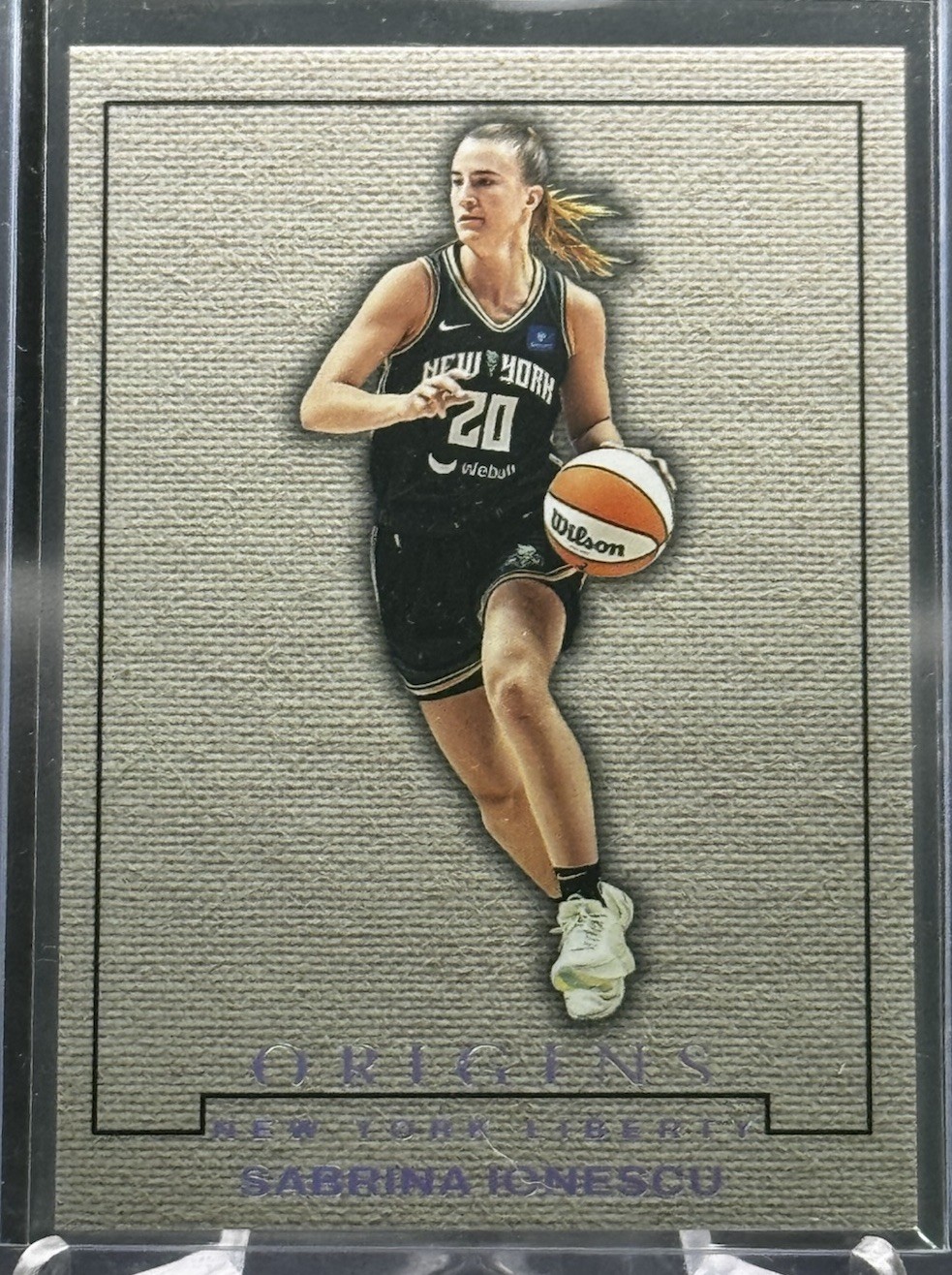 Sabrina Ionescu 2024 Panini Origins Blank Slate #8 Case Hit SSP New York Liberty