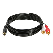 Audio Aux Stereo Cable Jack 3.5 MM To 2 RCA Male To Male Adapter Cord 15FT US