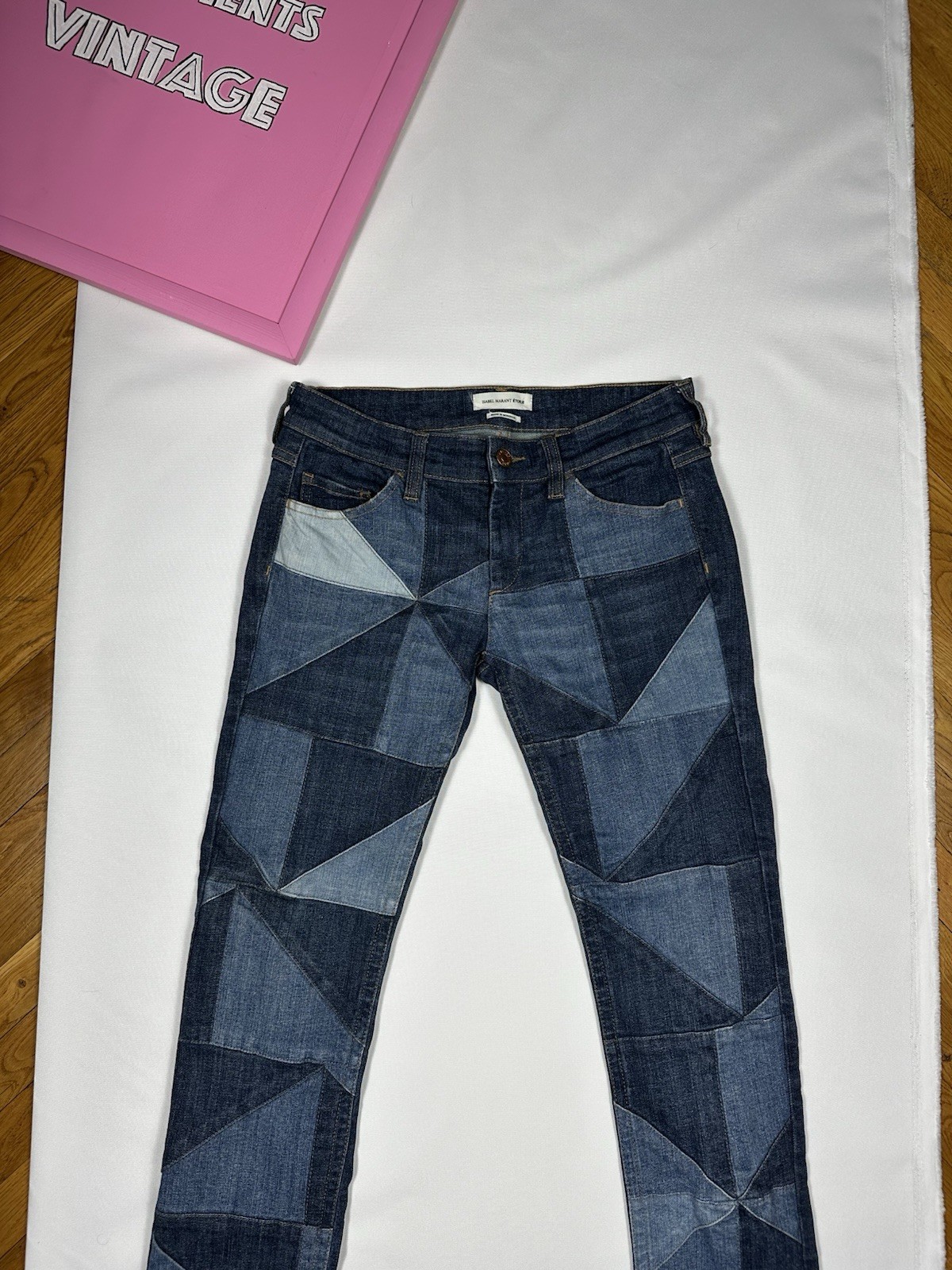 Isabel Marant Etoile Patchwork Straight Dillon Je… - image 3