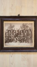 Alter Foto,  Gruppenfoto aus dem 19. Jahrhundert (gerahmt)