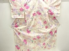 7774563: JAPANESE KIMONO / YUKATA / COTTON / FLOWERS
