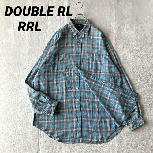 RRL, Double RL RRL 90s Check Shirt Size XL Blue From Japan
