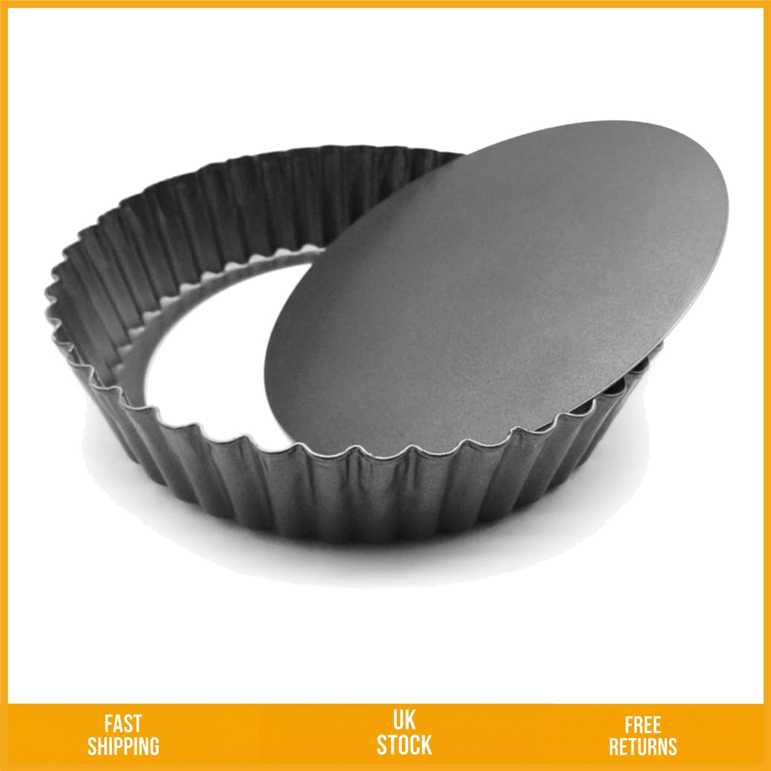 Professional Nonstick Loose Bottom Quiche and Tart Pie Tin 24x5.4cm