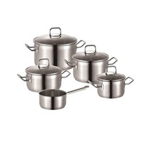 Zwilling Kochtopfset, 5-Tlg Rund 18/10 Edelstahl Pro 65120-005-0
