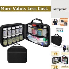 Large Padded Pill Bottle Organizer, Medicine Bag, Case, Carrier for Medicatio...