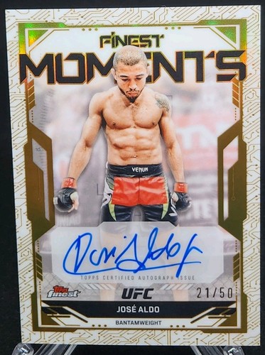 Jose Aldo [Gold Refractor] #FMS-JA 2025 Topps Finest UFC Finest Moments Signature card