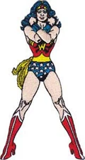 Patch - C&D Visionary - DC Comics Wonder Woman Cross Arms 2.7"x5" Iron-On