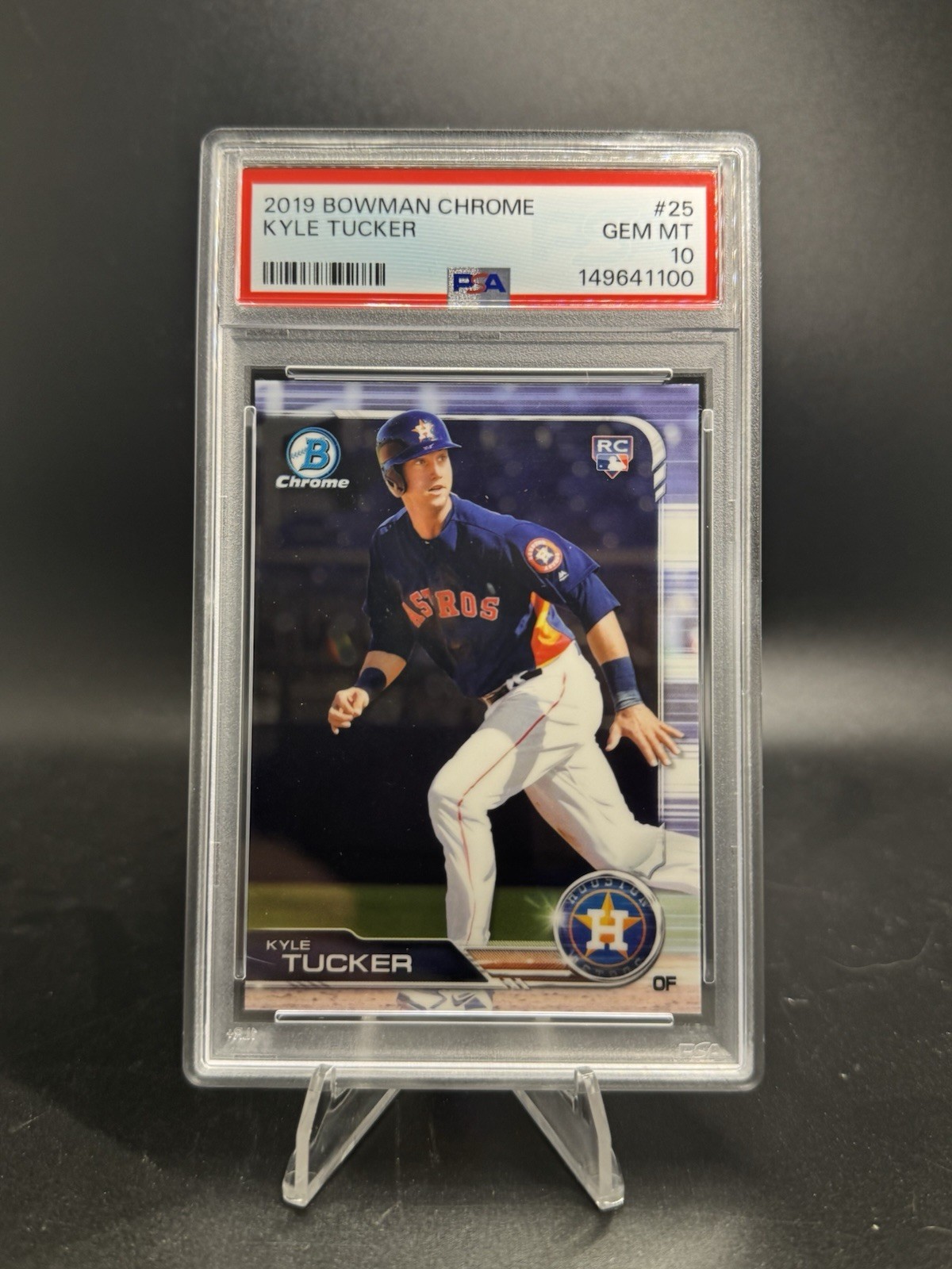 2019 BOWMAN CHROME #25 KYLE TUCKER ROOKIE RC PSA 10 ASTROS DODGERS!!!