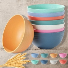 8PCS Unbreakable Wheat Straw Cereal Bowls 26oz Microwave Dishwasher Safe