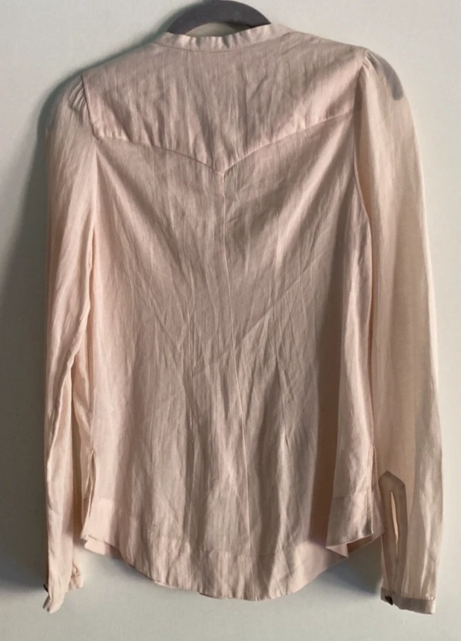 Blusa informal Odd Molly para mujer talla XS bordada blanca beige manga larga Foto 3 de 4